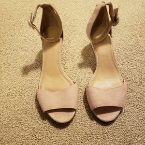 J. Crew light pink suede sandals